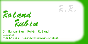 roland rubin business card
